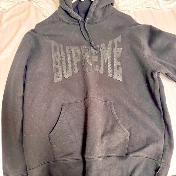 Supreme Men's Medium Rhinestone Shadow Hooded Sweatshirt - Picture 5 of 5